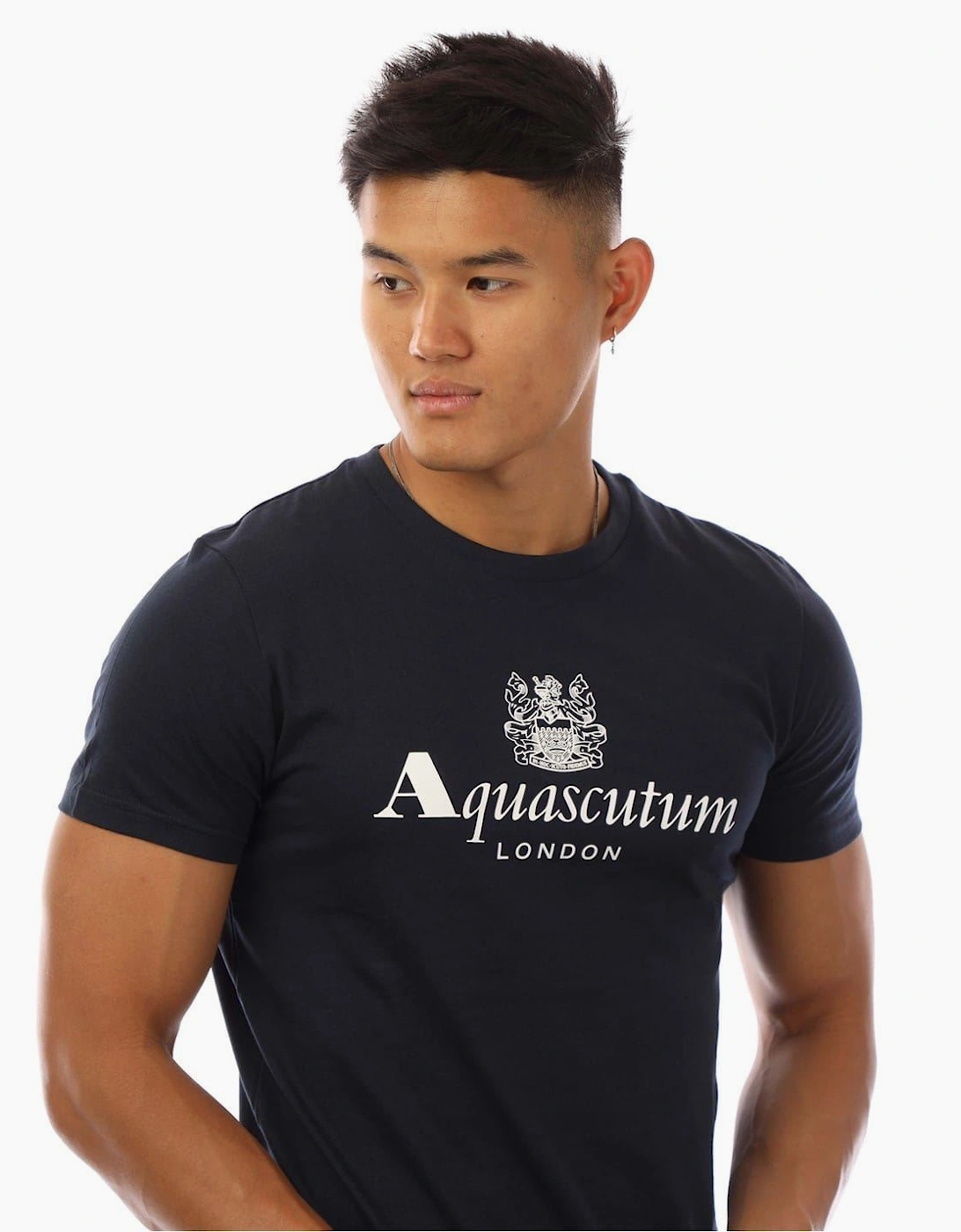 Logo Print Regular Fit Crew Neck T-Shirt