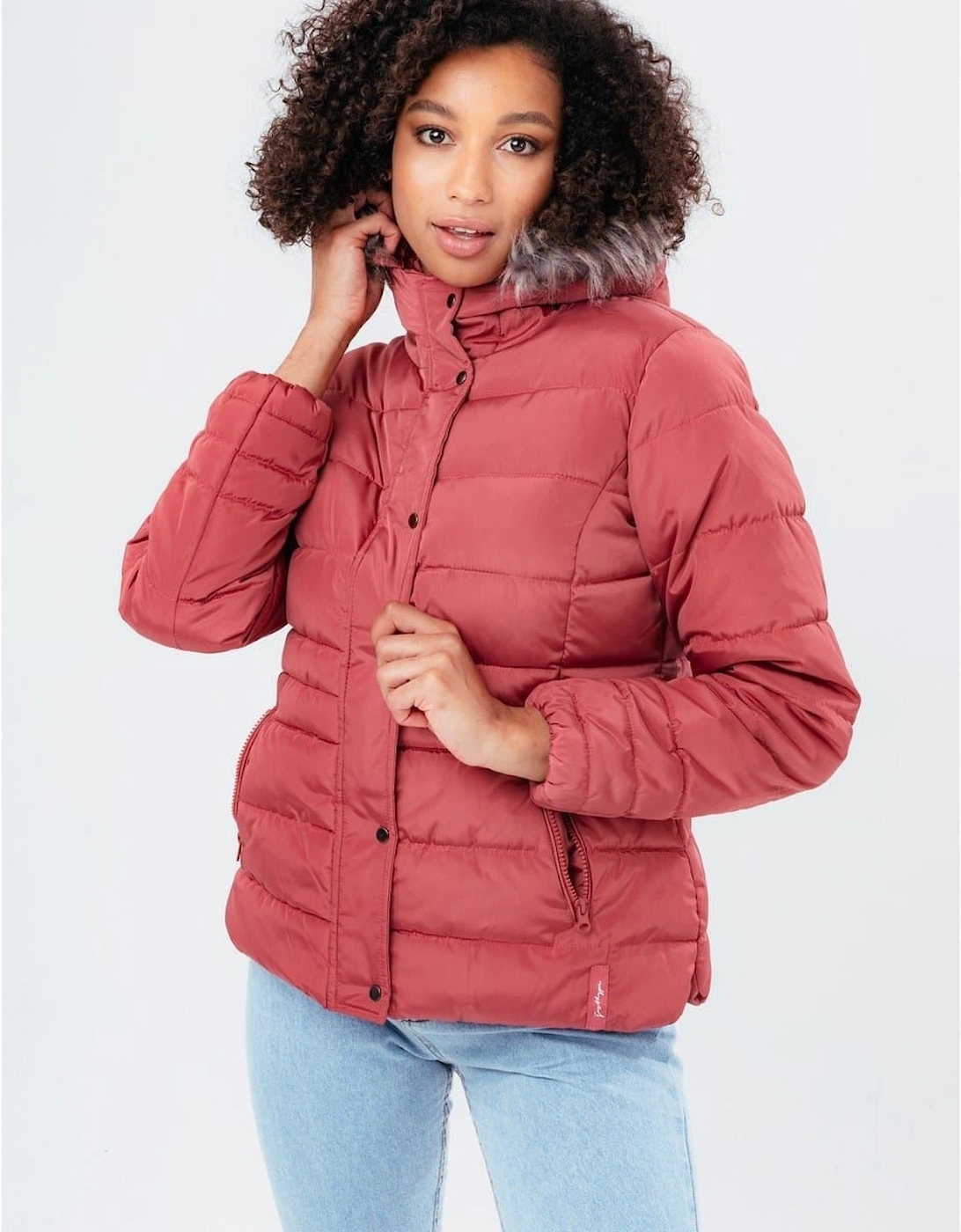 Short Hooded Relaxed Fit Coat