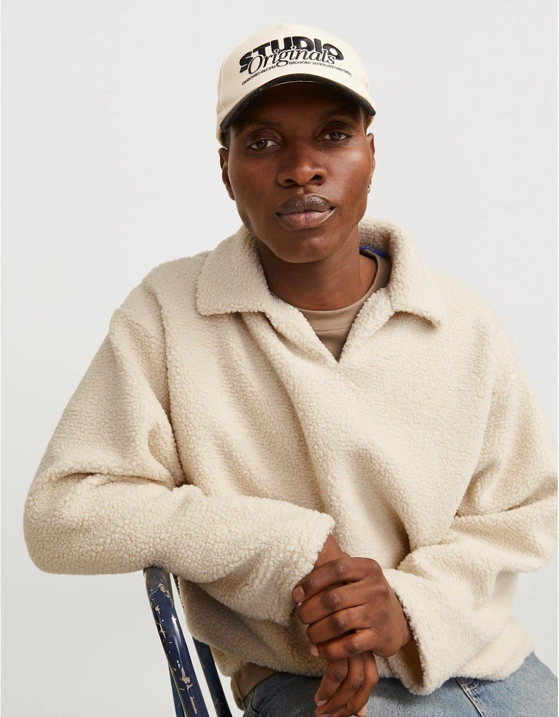 Teddy Relaxed Fit Long Sleeve Sweater