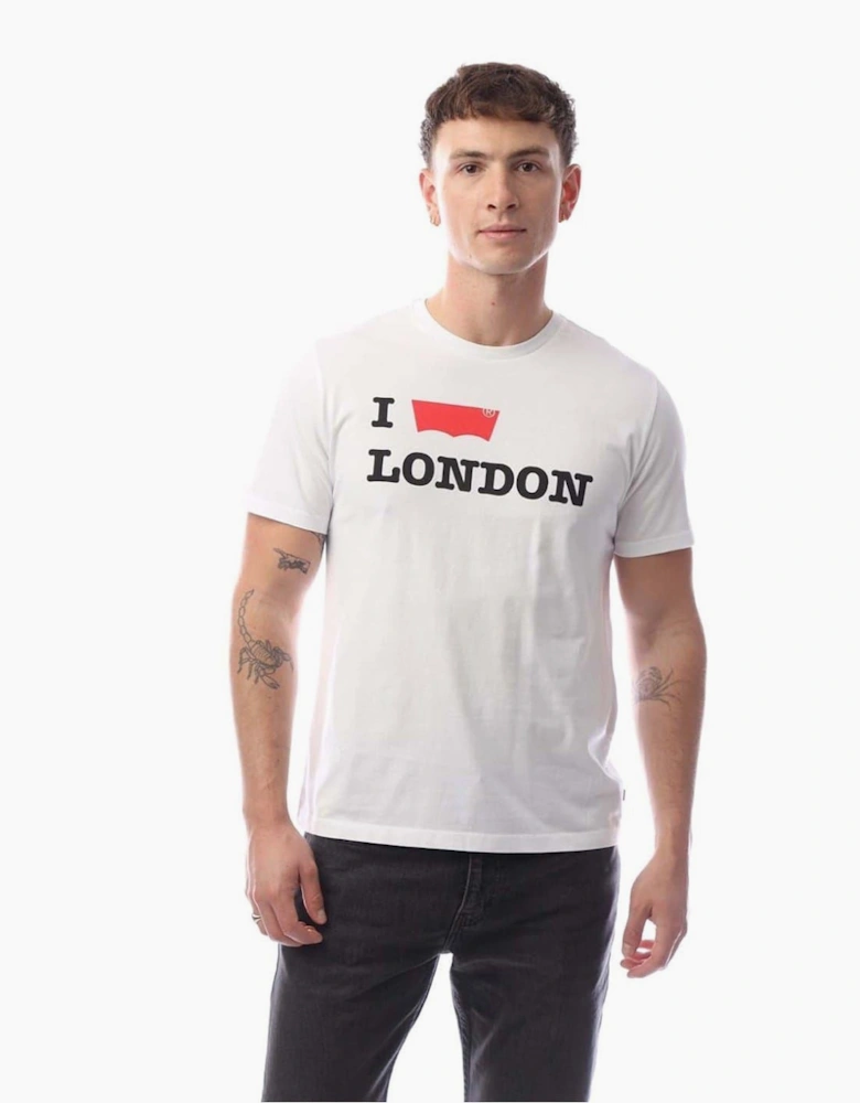 Levi London Text Graphic Crew Neck Short Sleeve T-Shirt