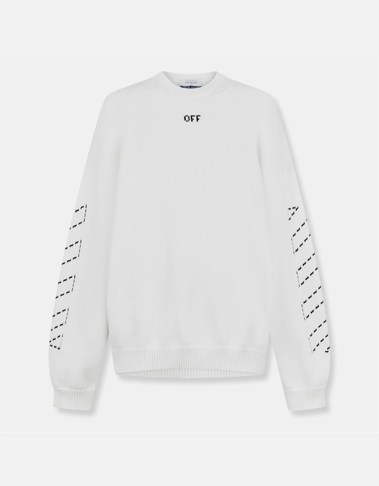 Embroidered Regular Fit Crew Neck Sweater
