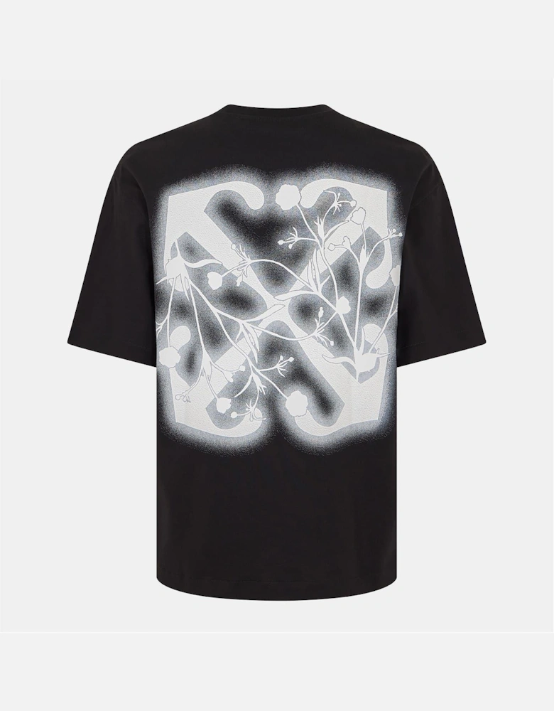 Flower Crew Neck Short Sleeve T-Shirt