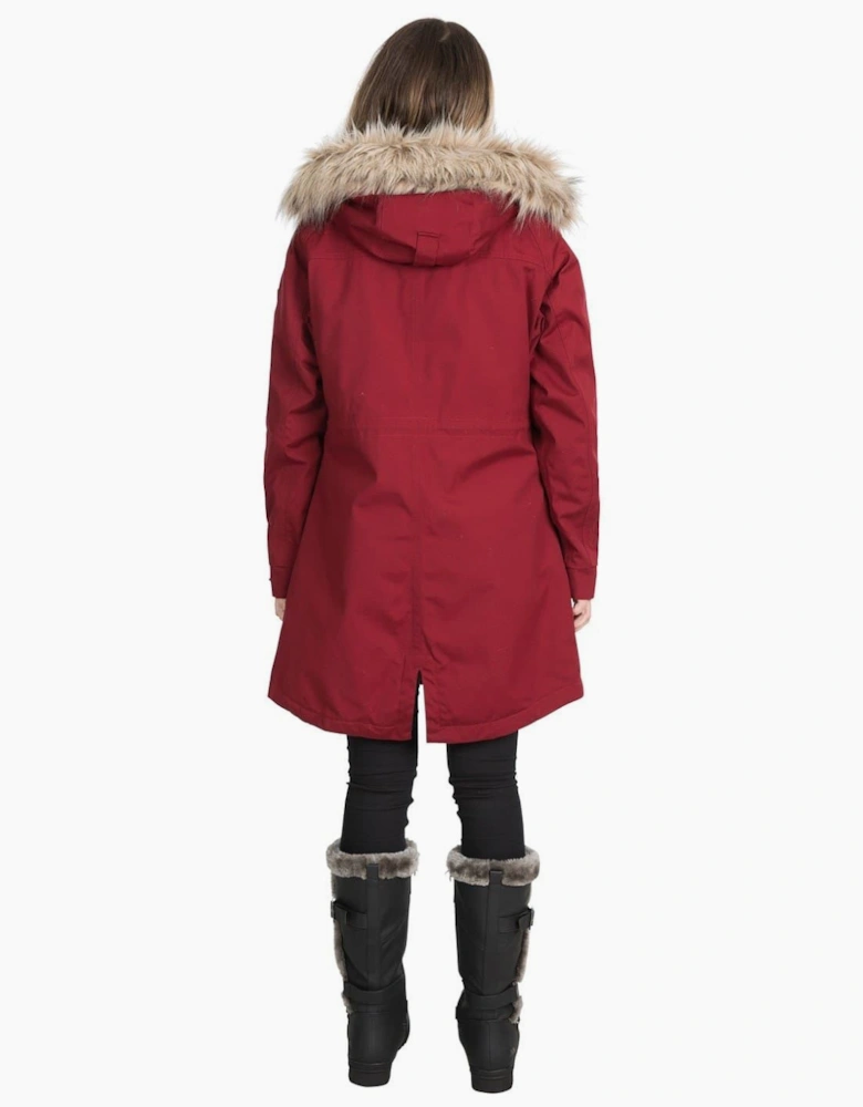 Faithful Hooded Solid Patterned Parka Coat