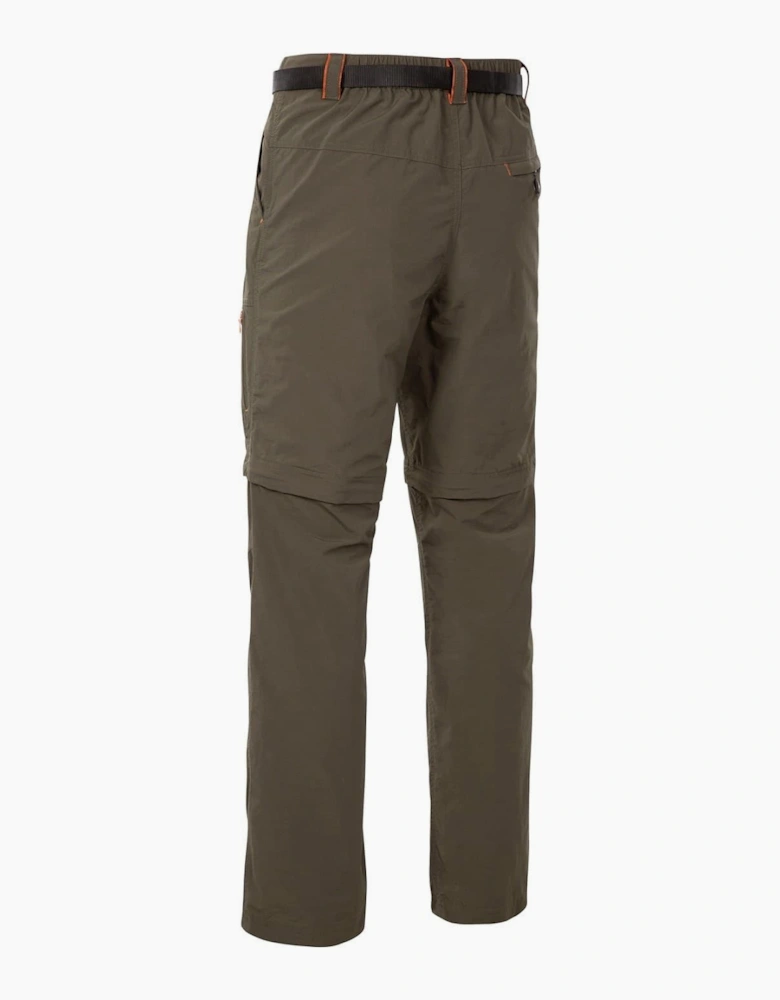 Ryne B Zipped Pocket Solid Cargo Pants
