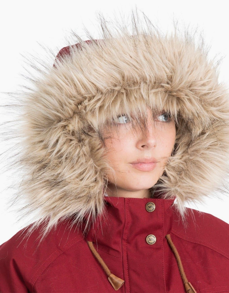 Faithful Hooded Solid Patterned Parka Coat