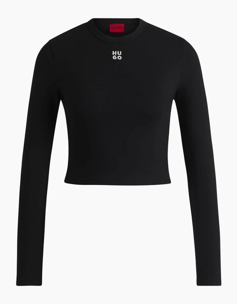 Cropped Crew Neck Slim Fit T-Shirt