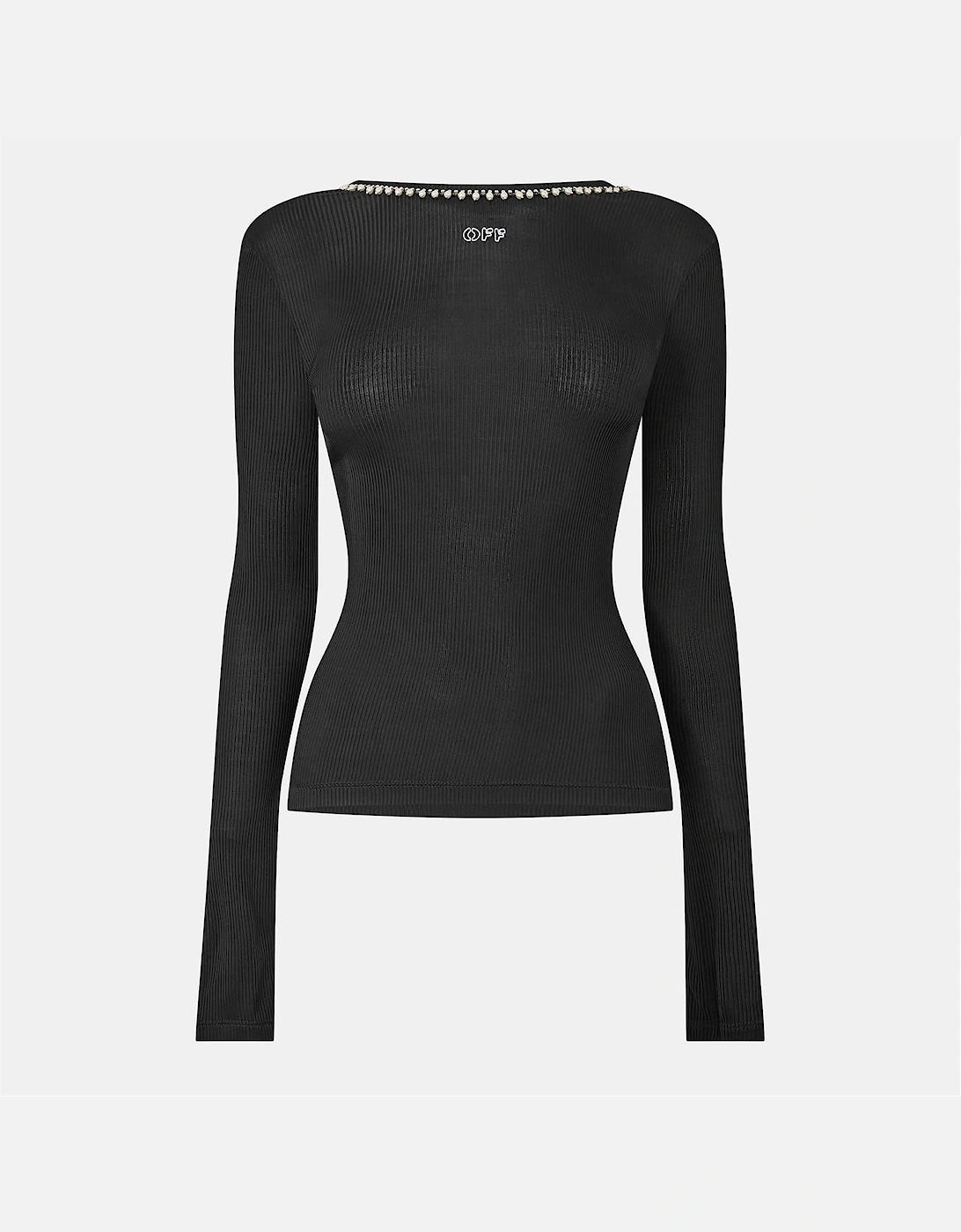 Slim Fit Boat Neck Long Sleeve Top
