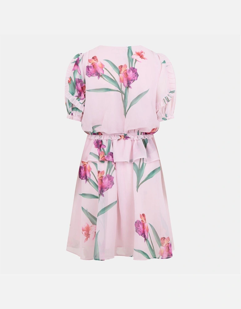 Woven V-Neck Mini A-Line Dress