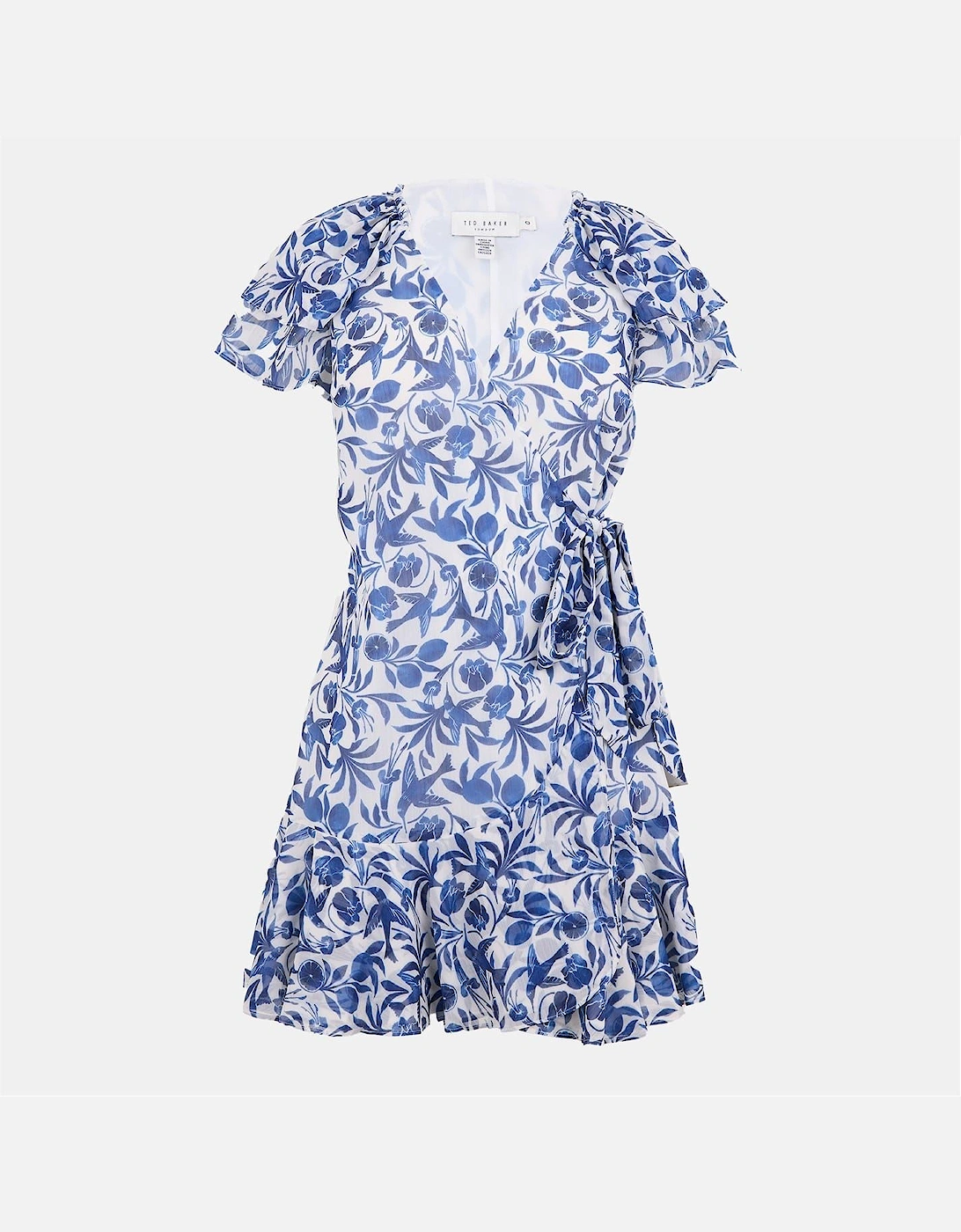 Woven V-Neck Mini Wrap Dress