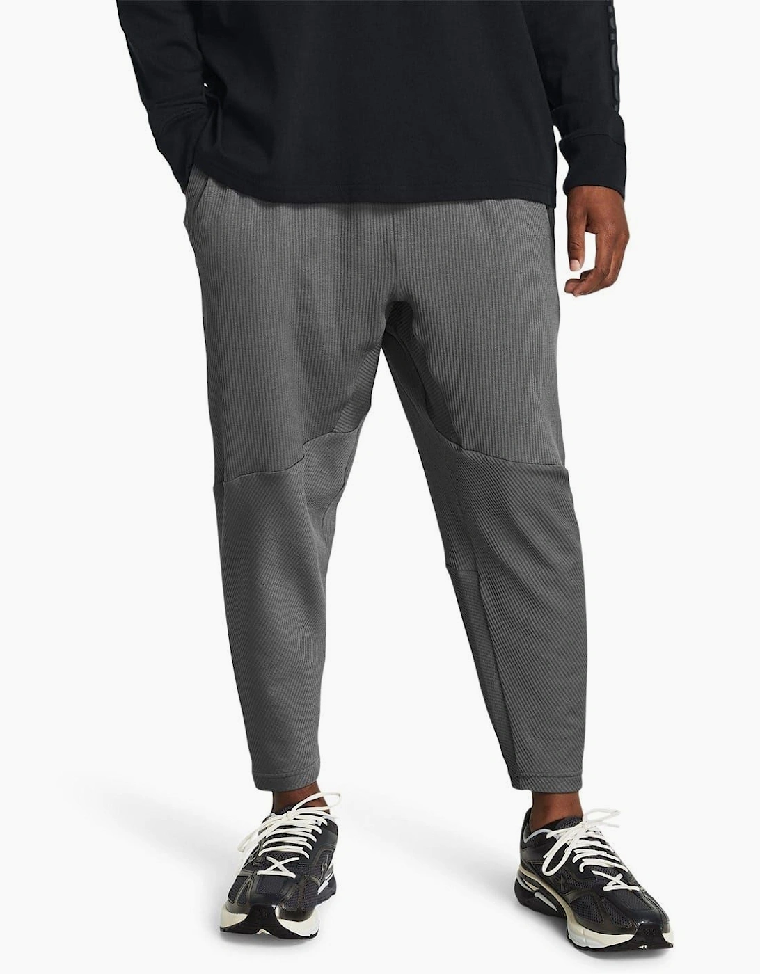 Ribbed Joggers with Open Hem