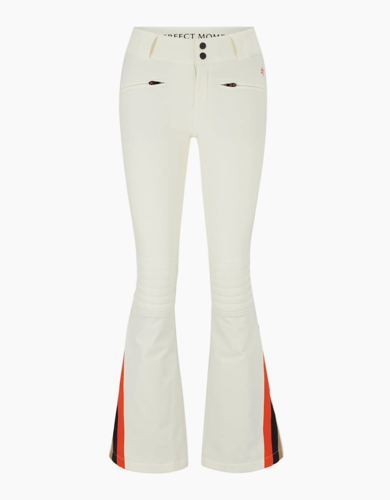 Solid Patterned Flared Ski Salopette