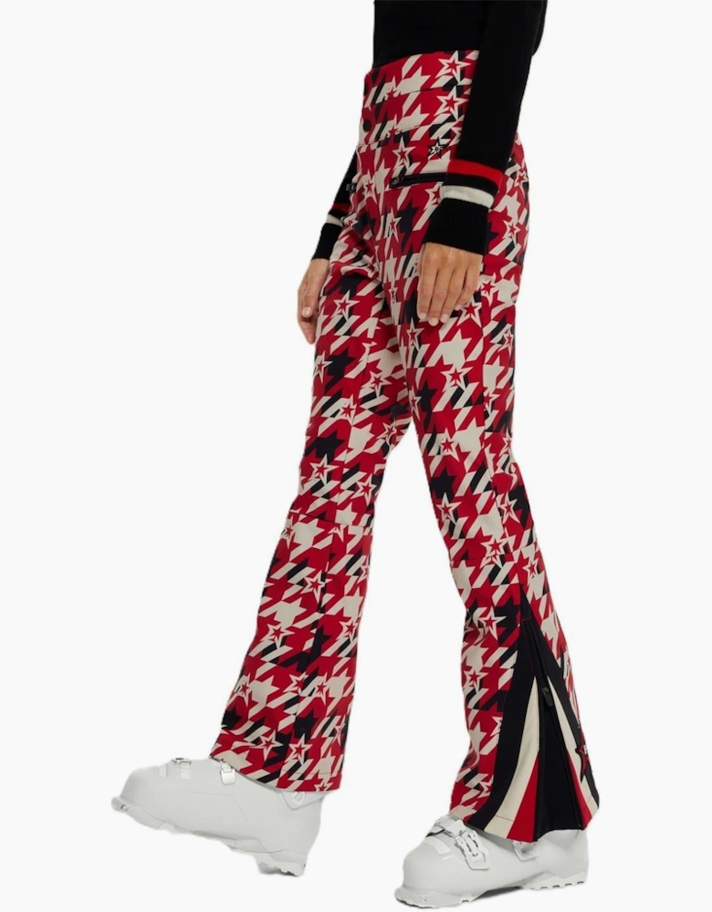 Houndstooth Flared Ski Salopette
