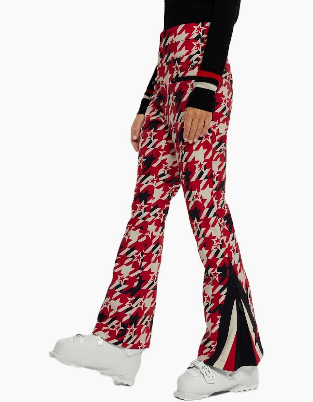 Houndstooth Flared Ski Salopette