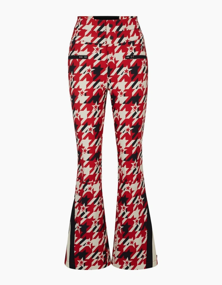 Houndstooth Flared Ski Salopette