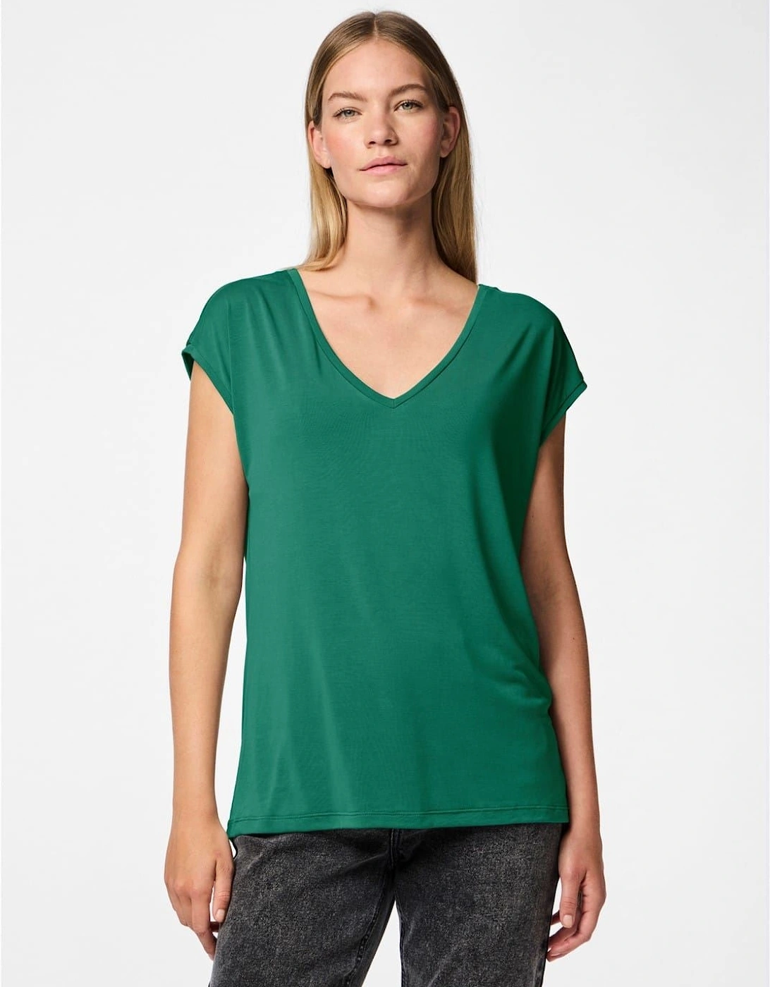 Regular Fit V-Neck Knit T-Shirt