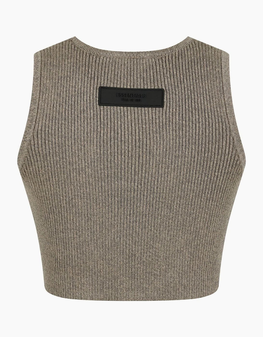 Logo Patch Ribbed Crop Top