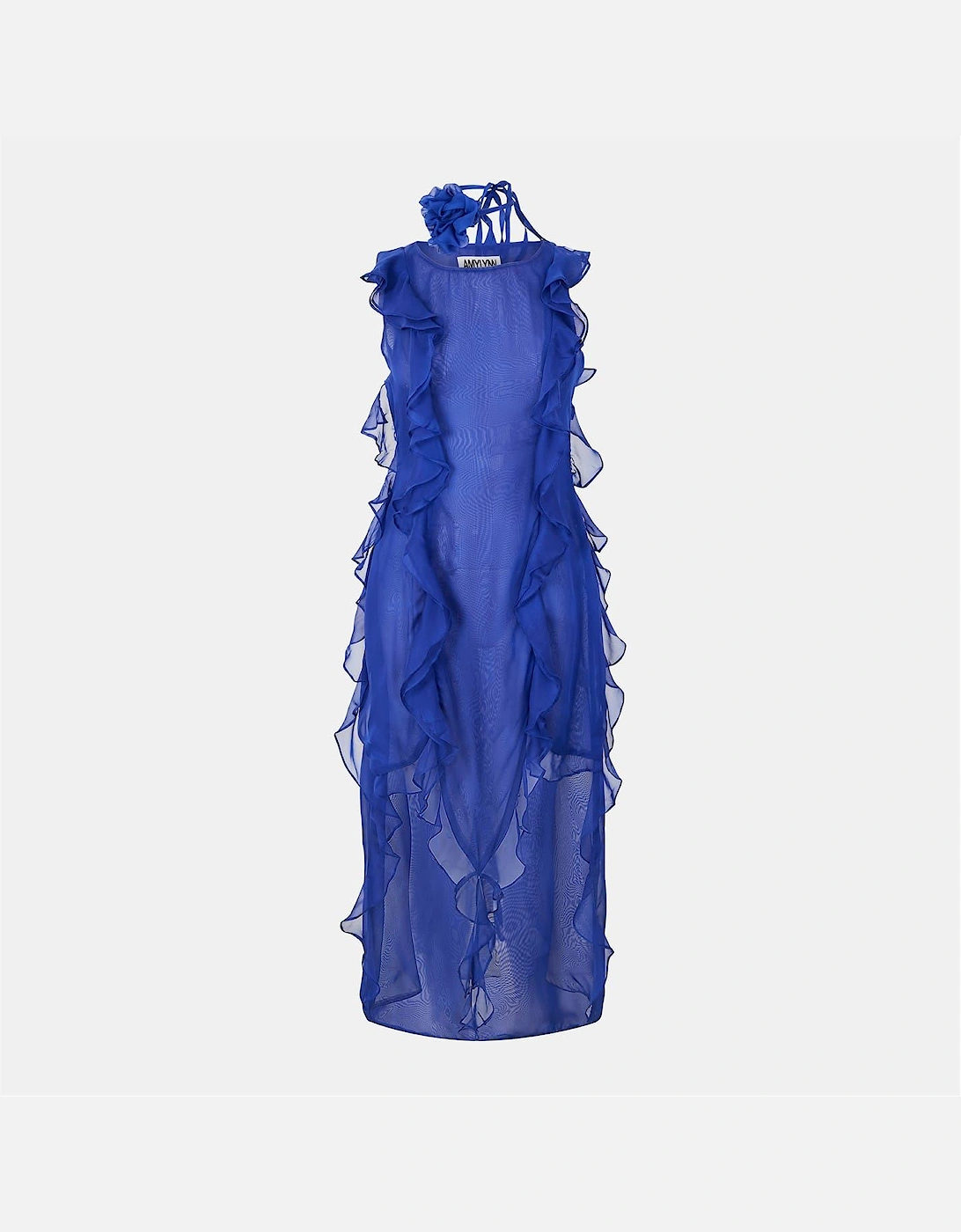 Ruffle Halter Neck Maxi Tiered Dress, 2 of 1