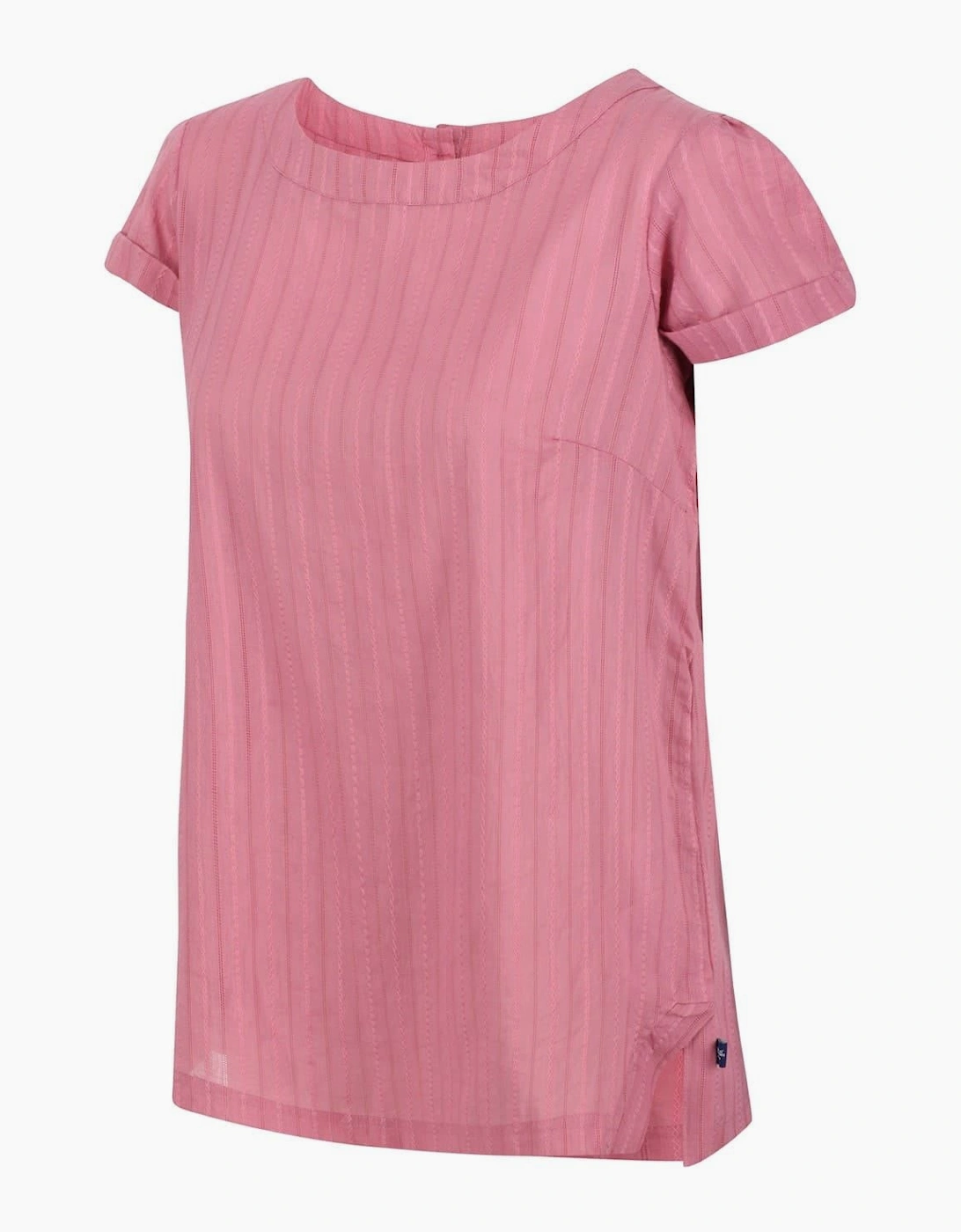 Crew Neck Short Sleeve Shell Blouse