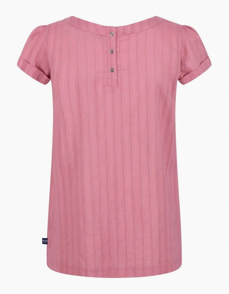 Crew Neck Short Sleeve Shell Blouse