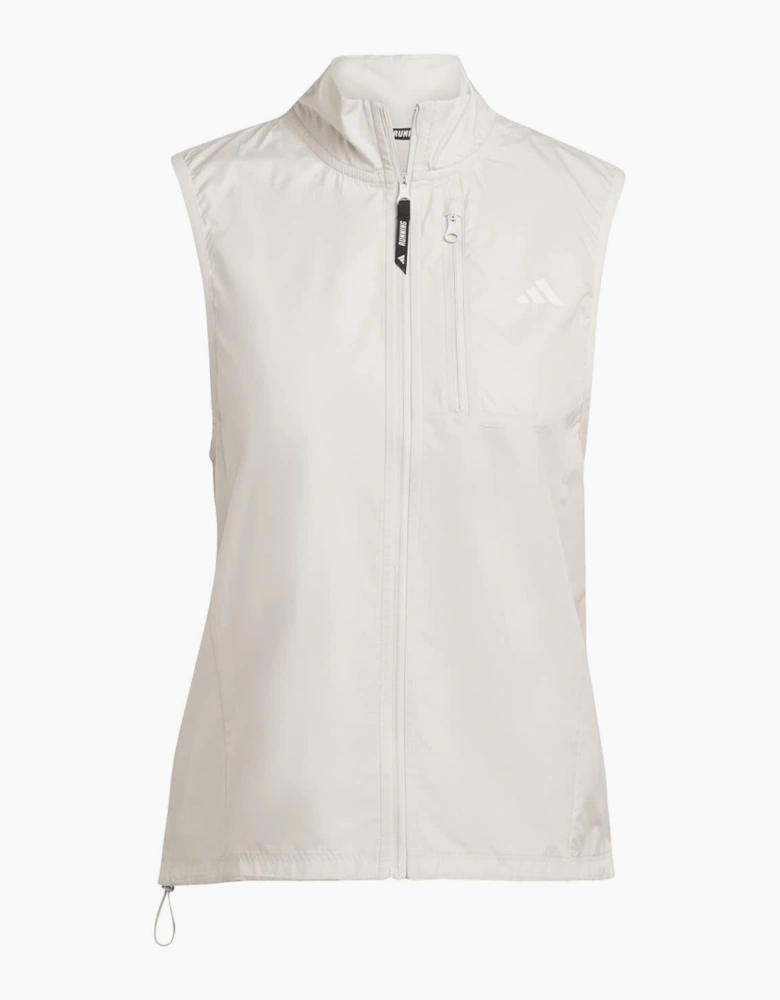Zipped Pocket Funnel Neck Sleeveless Vest
