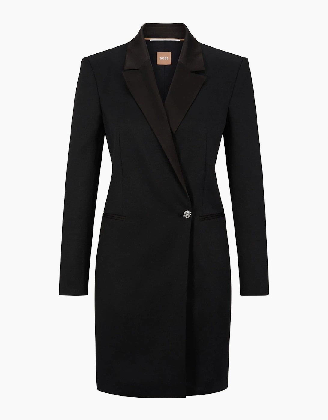 Dackea Solid Patterned Blazer