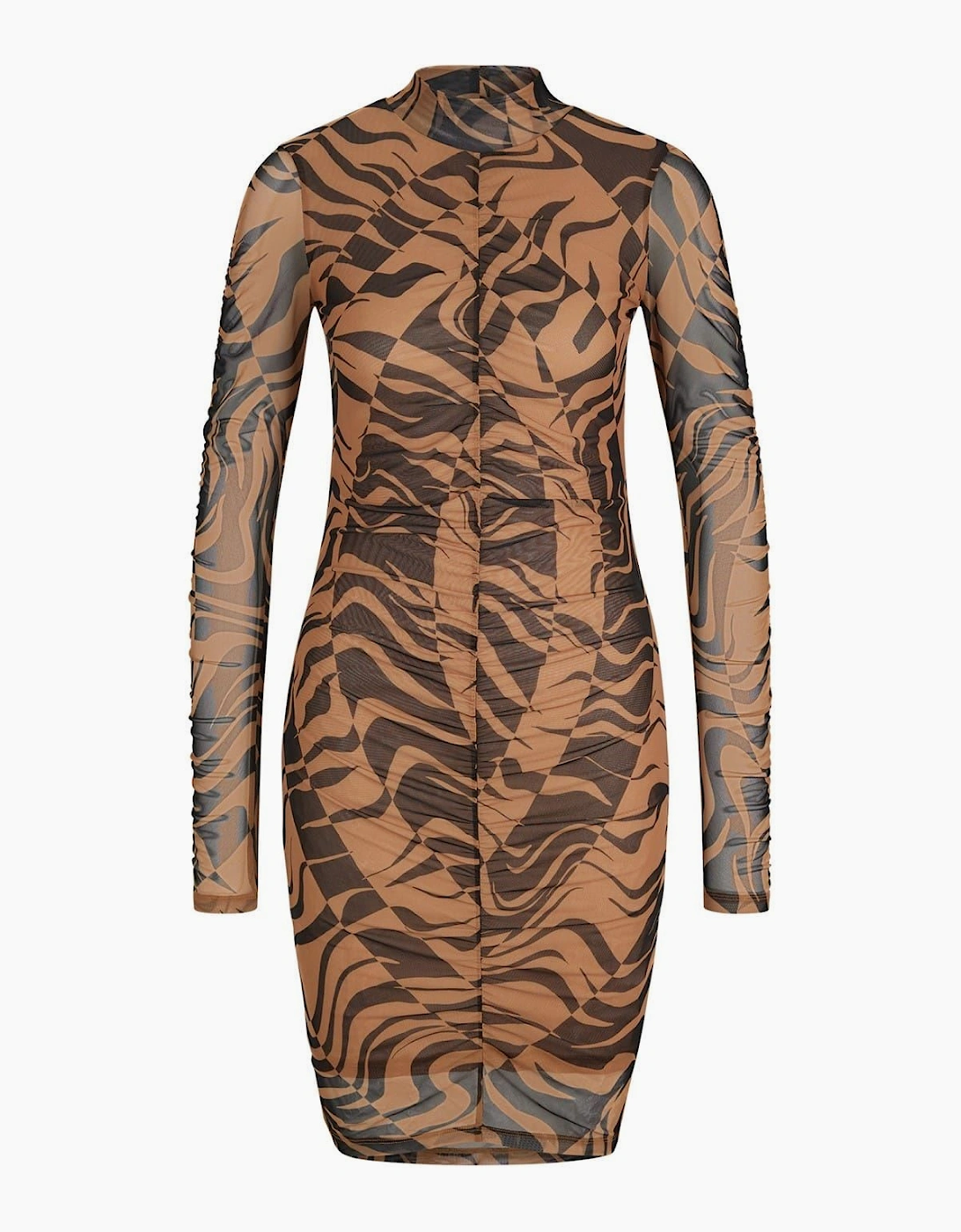 Nikau High Neck Long Sleeve Knee Length Dress