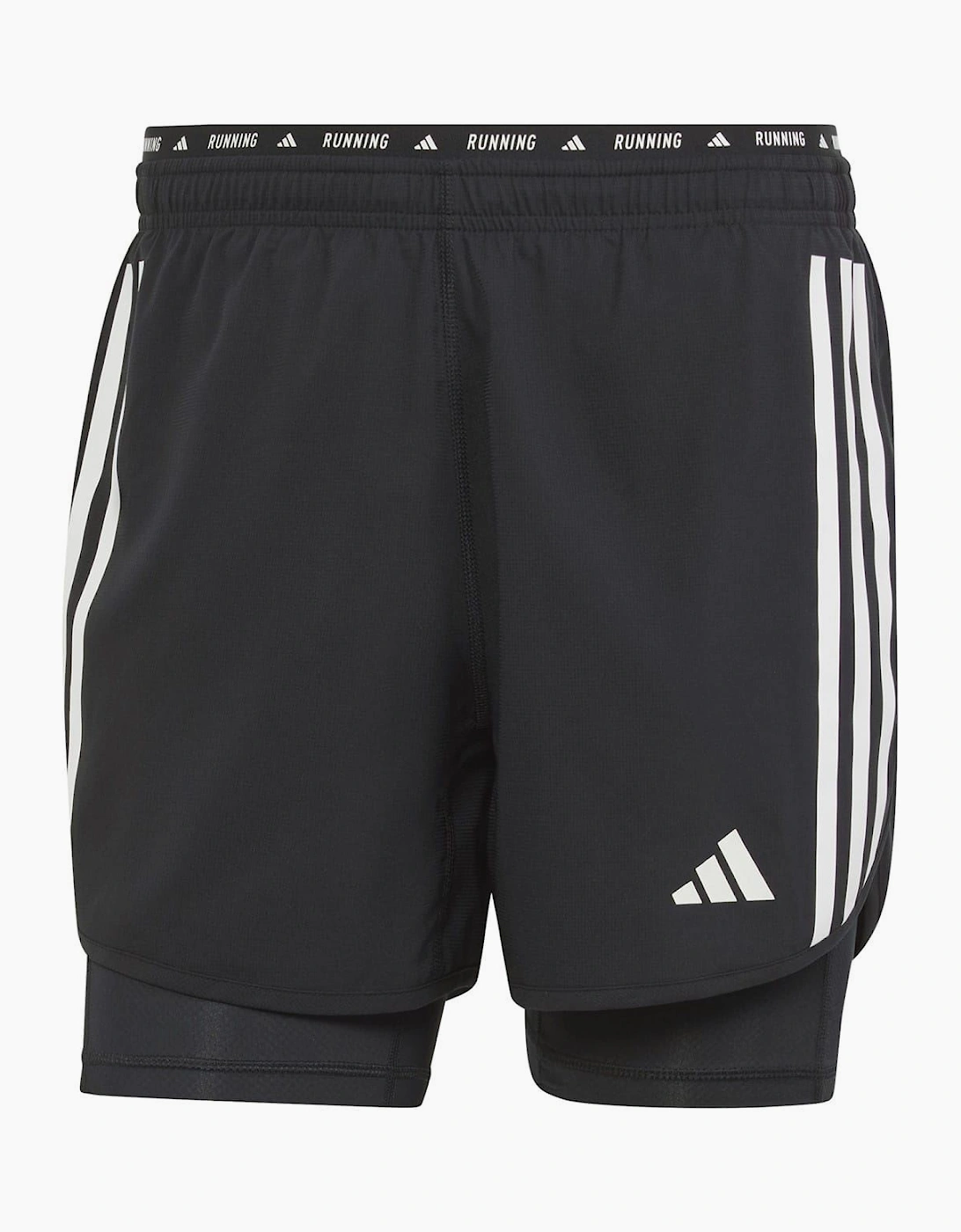 Own The Run 3 Stripes 2 in 1 Running Road Shorts, 3 of 2
