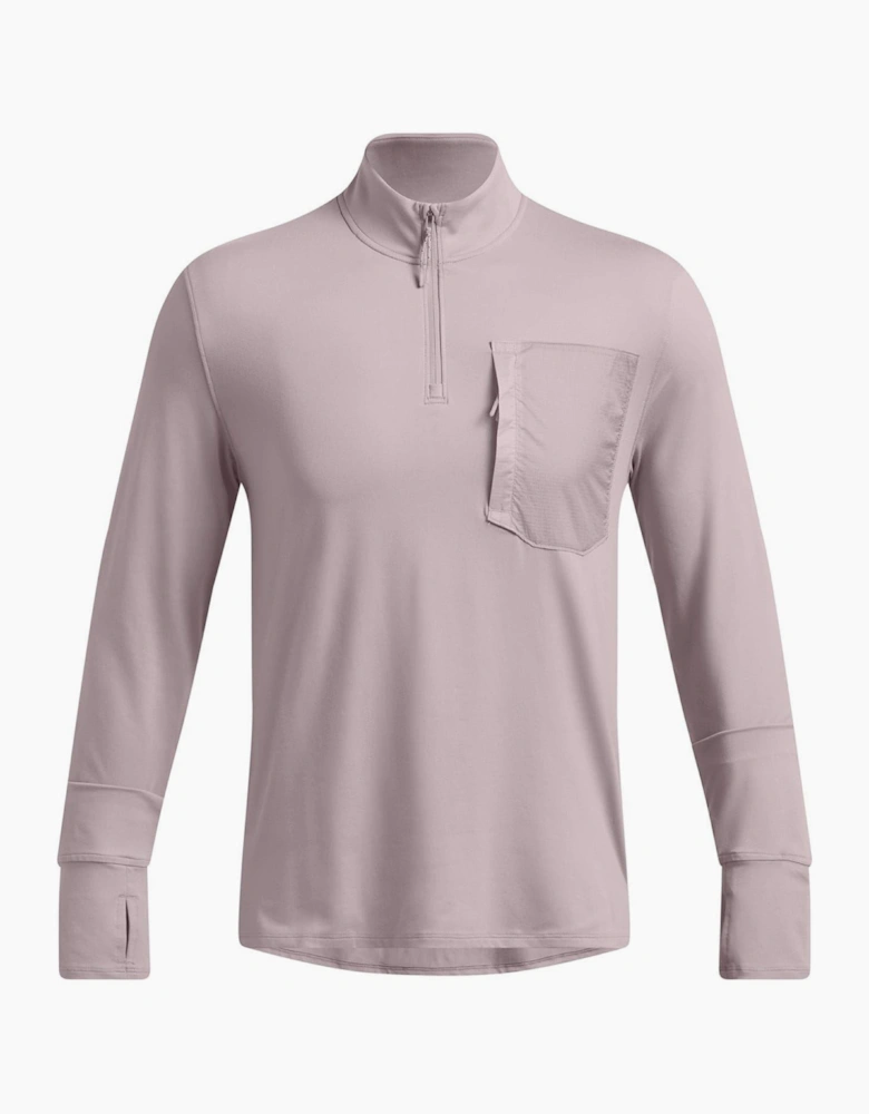Trail Zip Neck Long Sleeve Thumb Hole T-Shirt