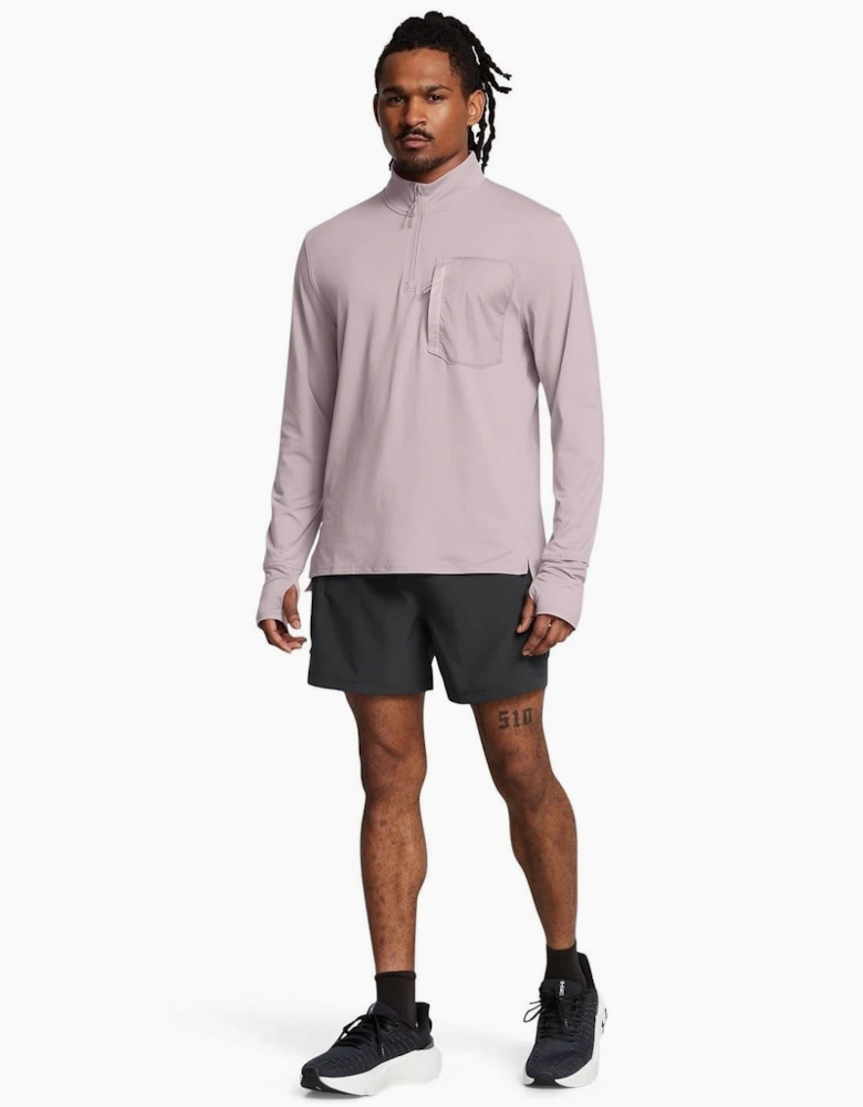 Trail Zip Neck Long Sleeve Thumb Hole T-Shirt