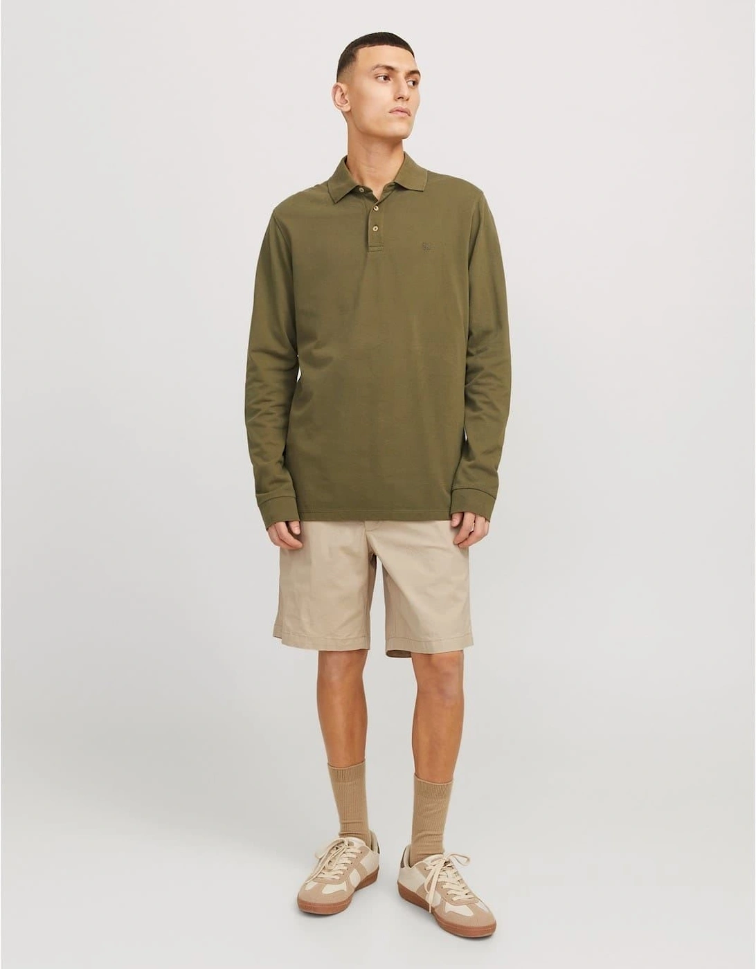 Solid Bermuda Chino Shorts