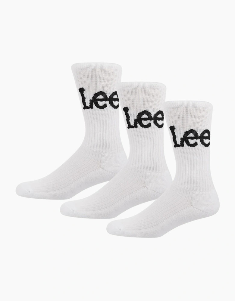3 Pack Crorbett Lettering Crew Socks
