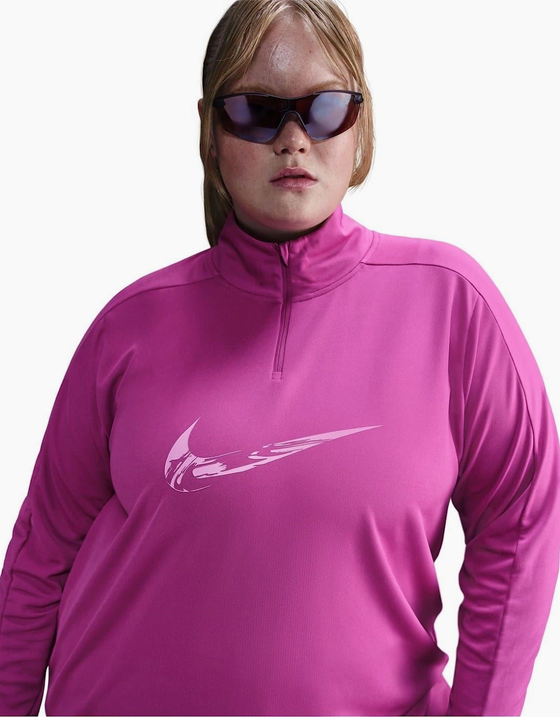 Box Print Funnel Neck Raglan Sleeve Athletic Top