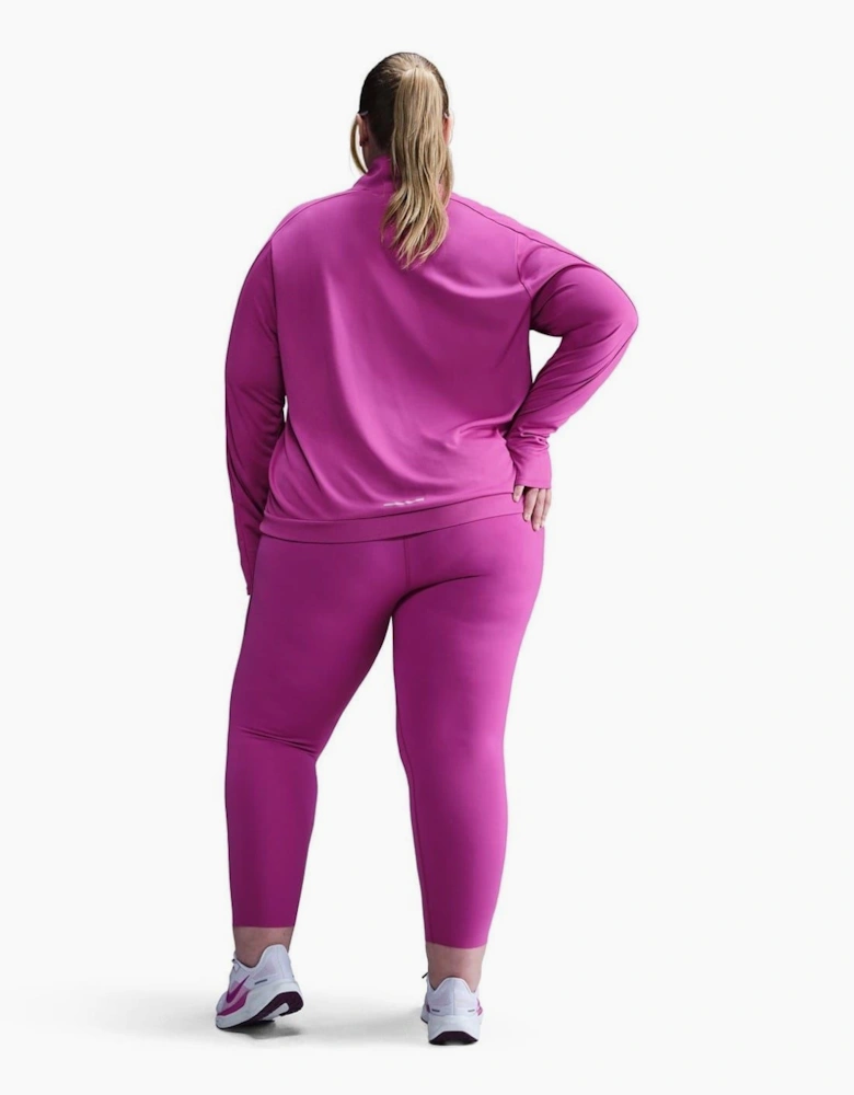Box Print Funnel Neck Raglan Sleeve Athletic Top