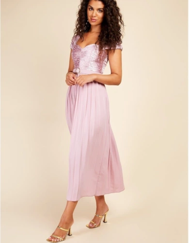 little mistress overlay maxi dress Red High Neck Embellished Maxi Dress for Dramatic Elegance