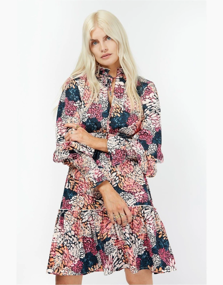 High Neck Maxi A-Line Dress