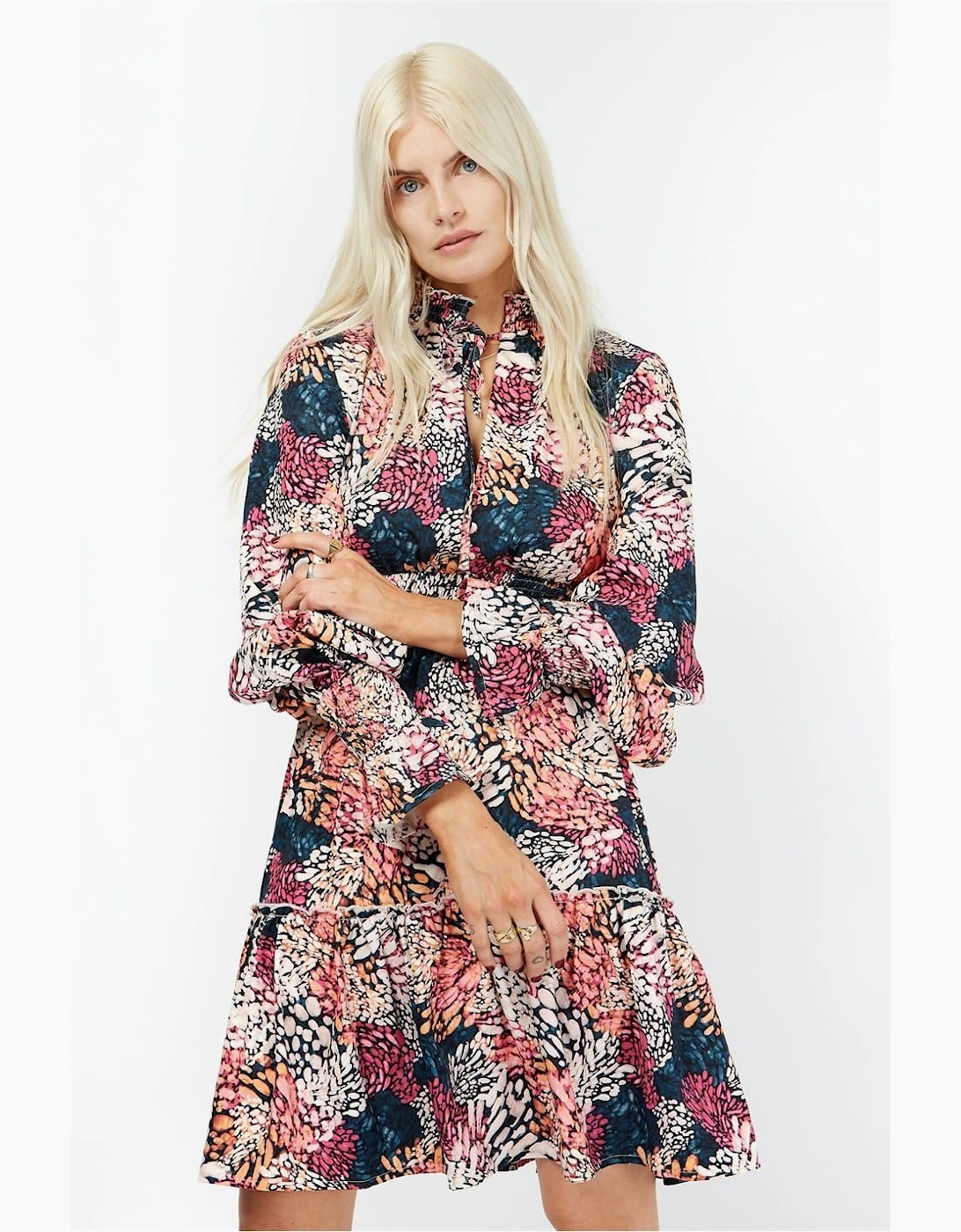 High Neck Maxi A-Line Dress