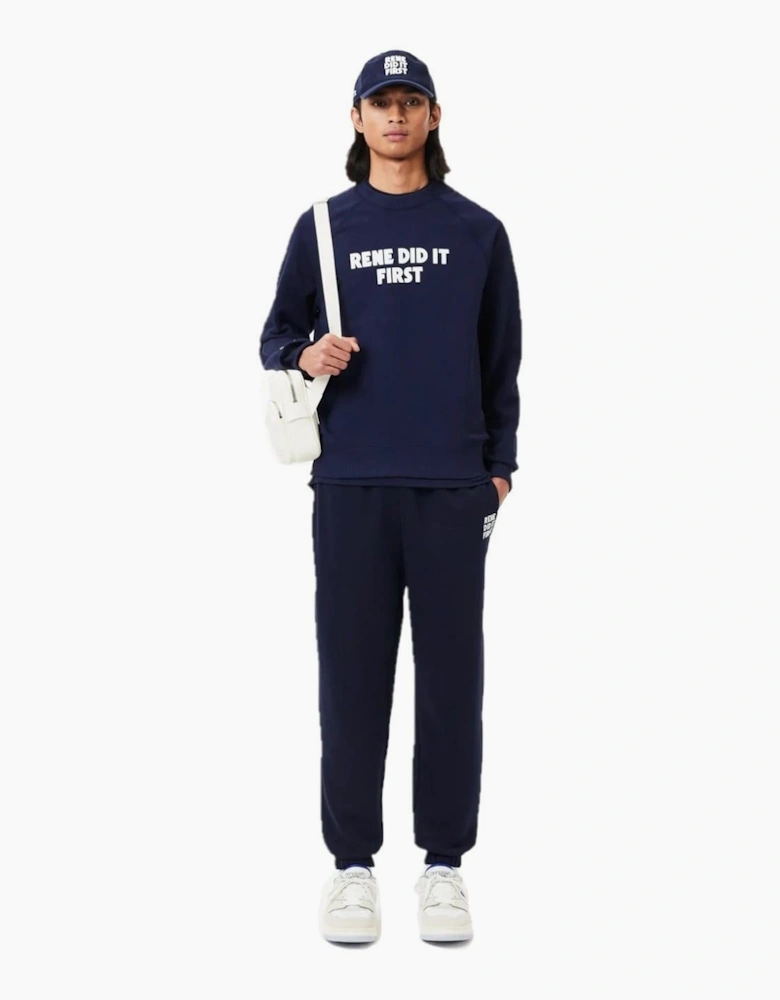 Xh0145 Crocodile Logo Solid Patterned Joggers