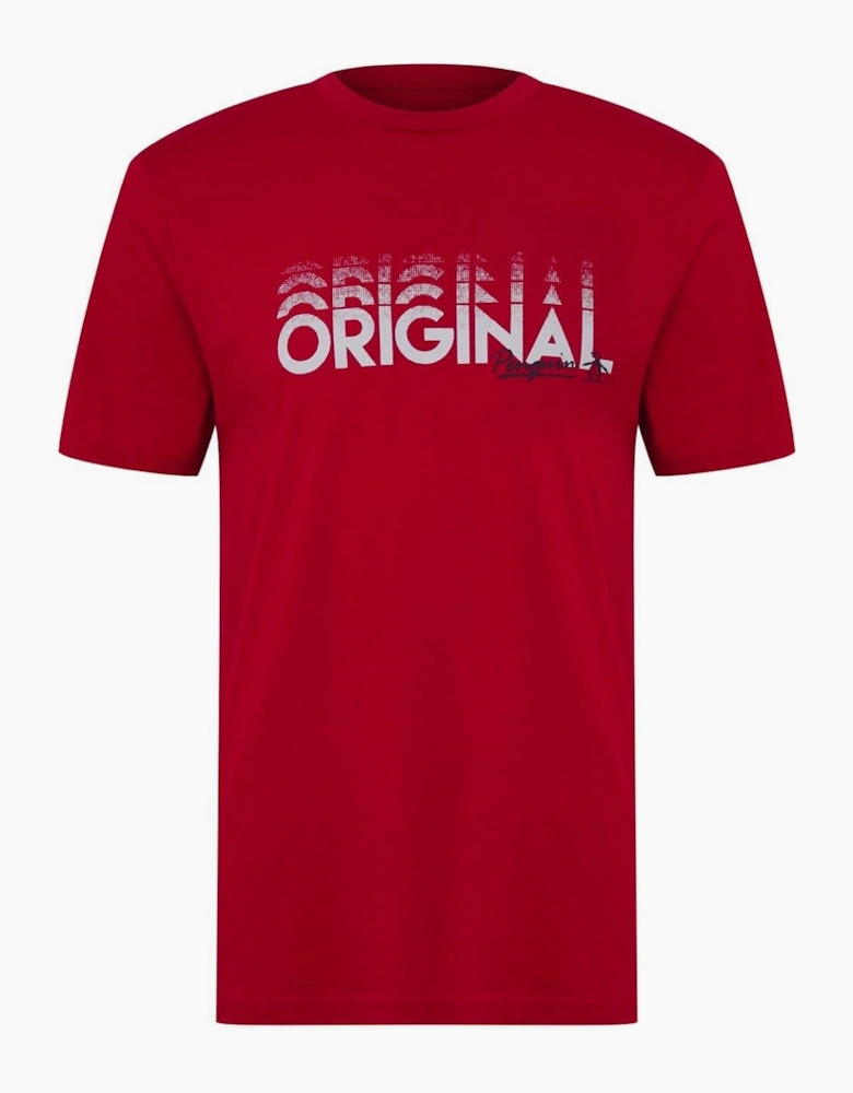 Penguin Lettering Crew Neck T-Shirt