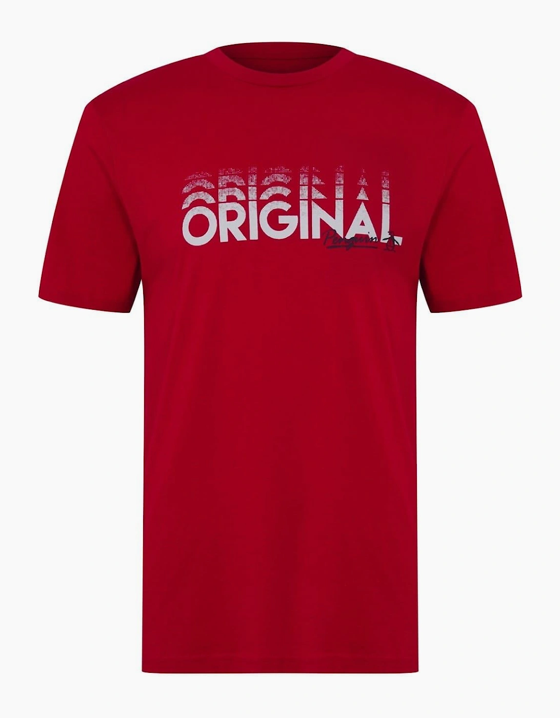 Penguin Lettering Crew Neck T-Shirt