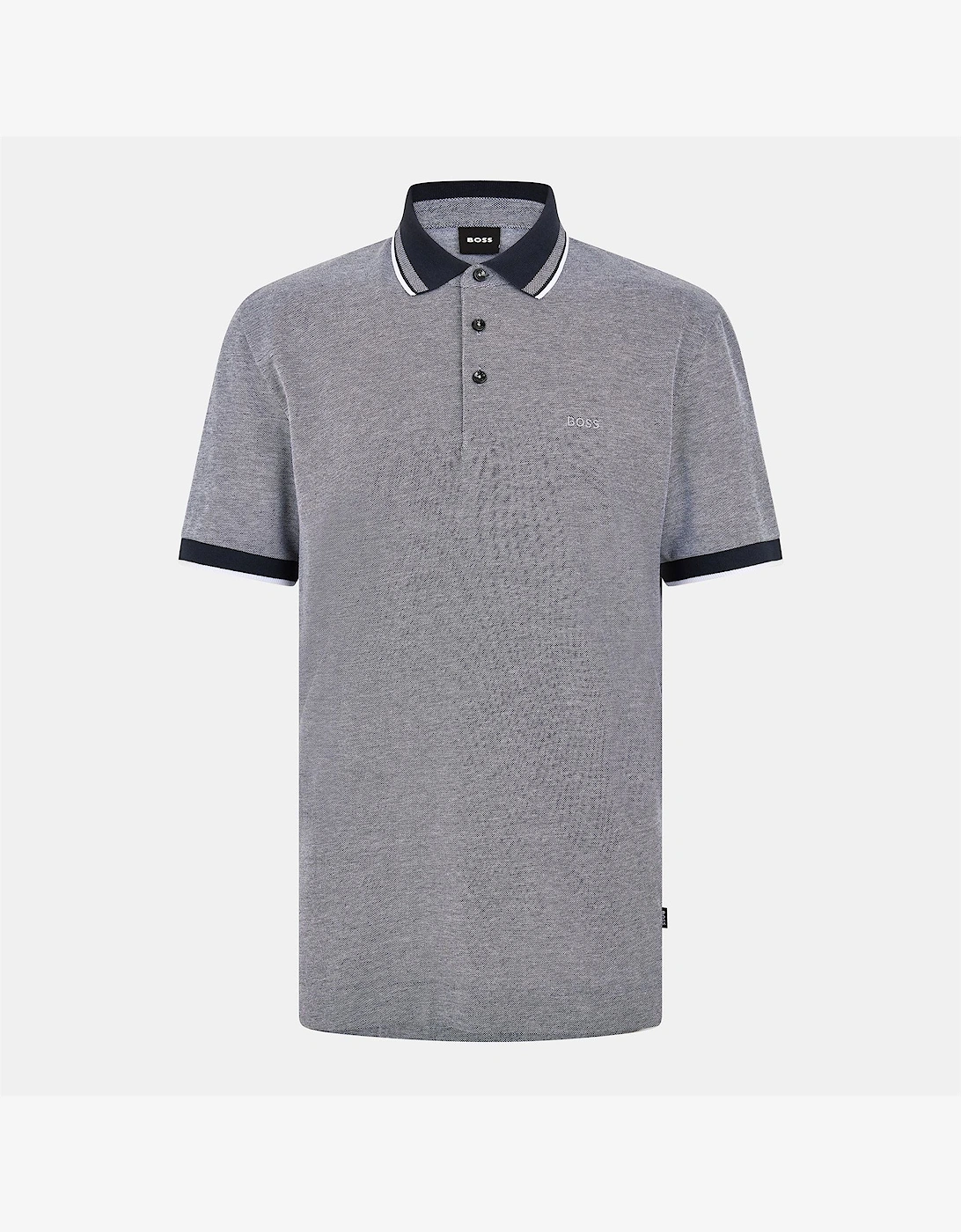 Collared Neck Button Placket Polo Shirt