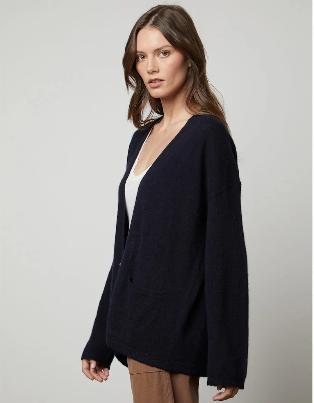 Relaxed Fit V-Neck Cardigan