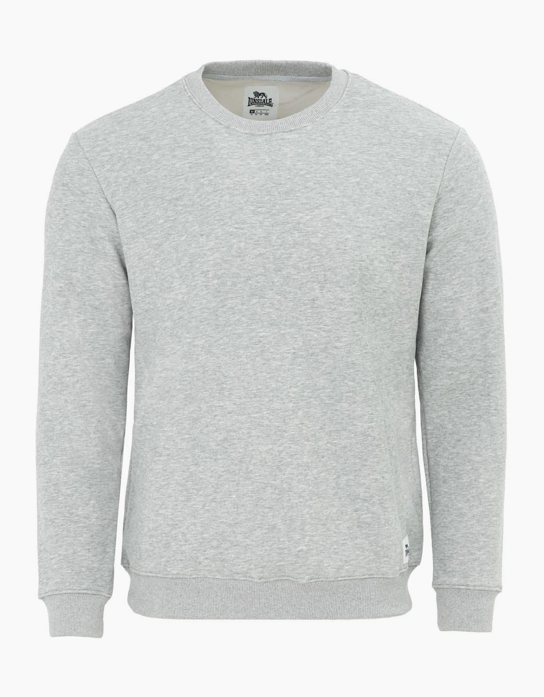 Lonsdale Men's Grey Regular Fit Long Sleeve Crew Neck Sweatshirt - Size: 38