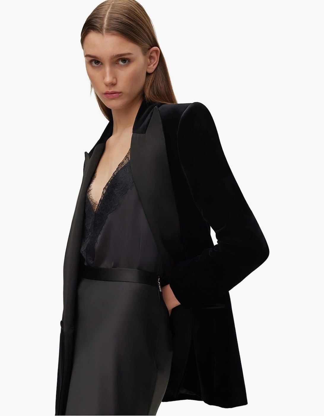 Jarmia1 Solid Patterned Blazer
