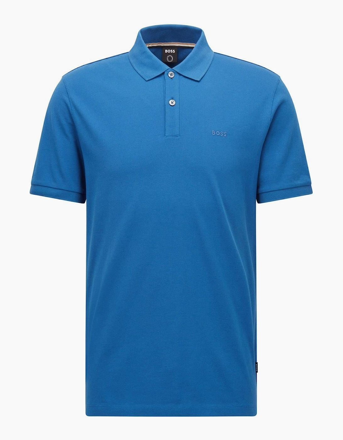 Hugo Boss Men's Blue Hbb Pallas Polo Iconic Logo Embroidered Shirt  Large