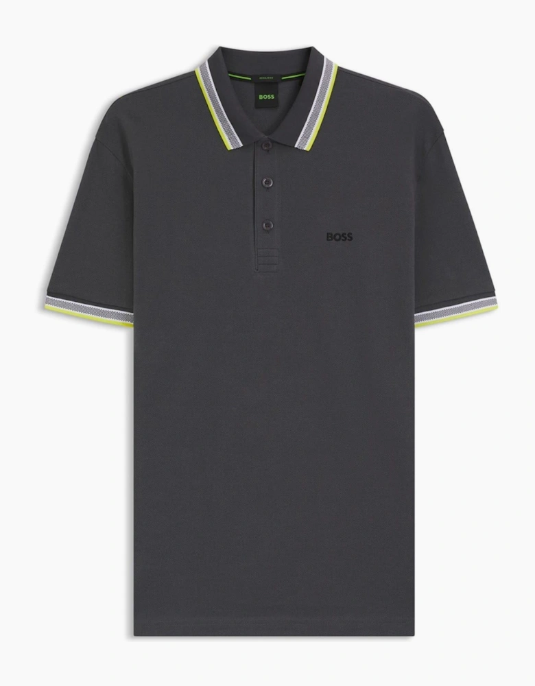 Green Paddy Polo Shirt With Contrast Tipping