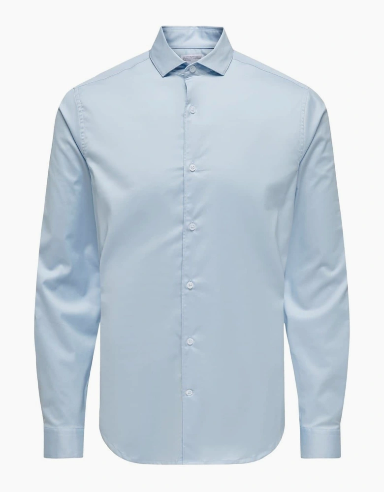 Regular Fit Long Sleeve Point Collar Shirt