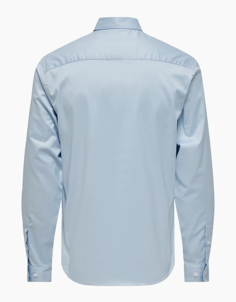 Regular Fit Long Sleeve Point Collar Shirt