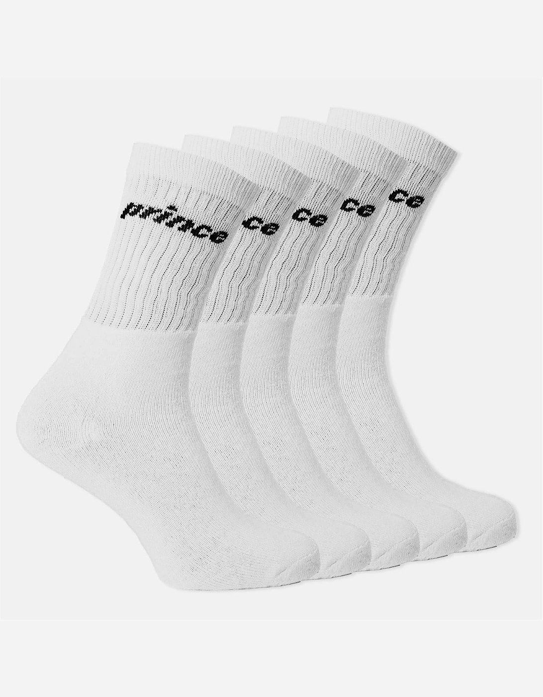 5 Pack Tennis Lettering Crew Socks