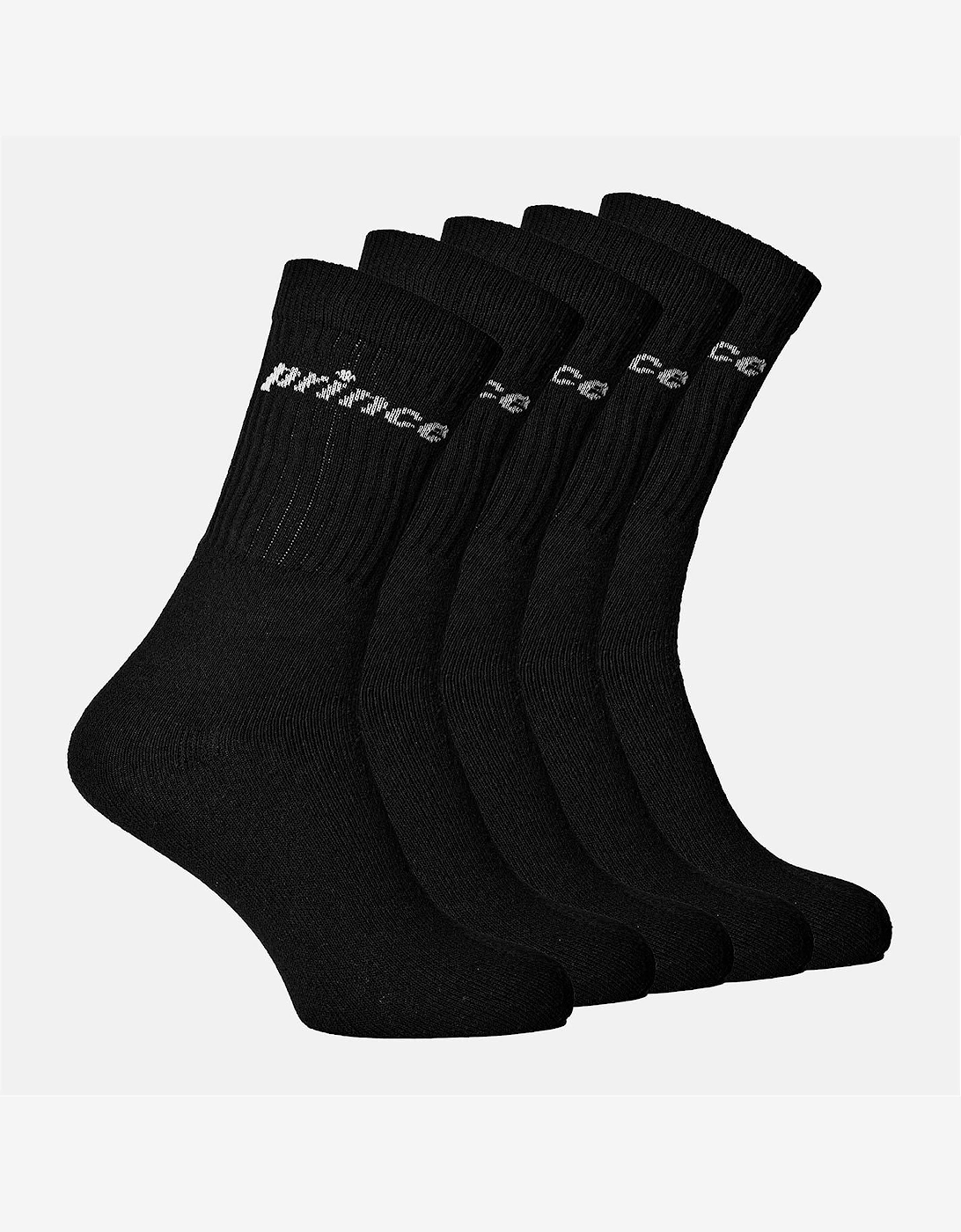 5 Pack Tennis Lettering Crew Socks