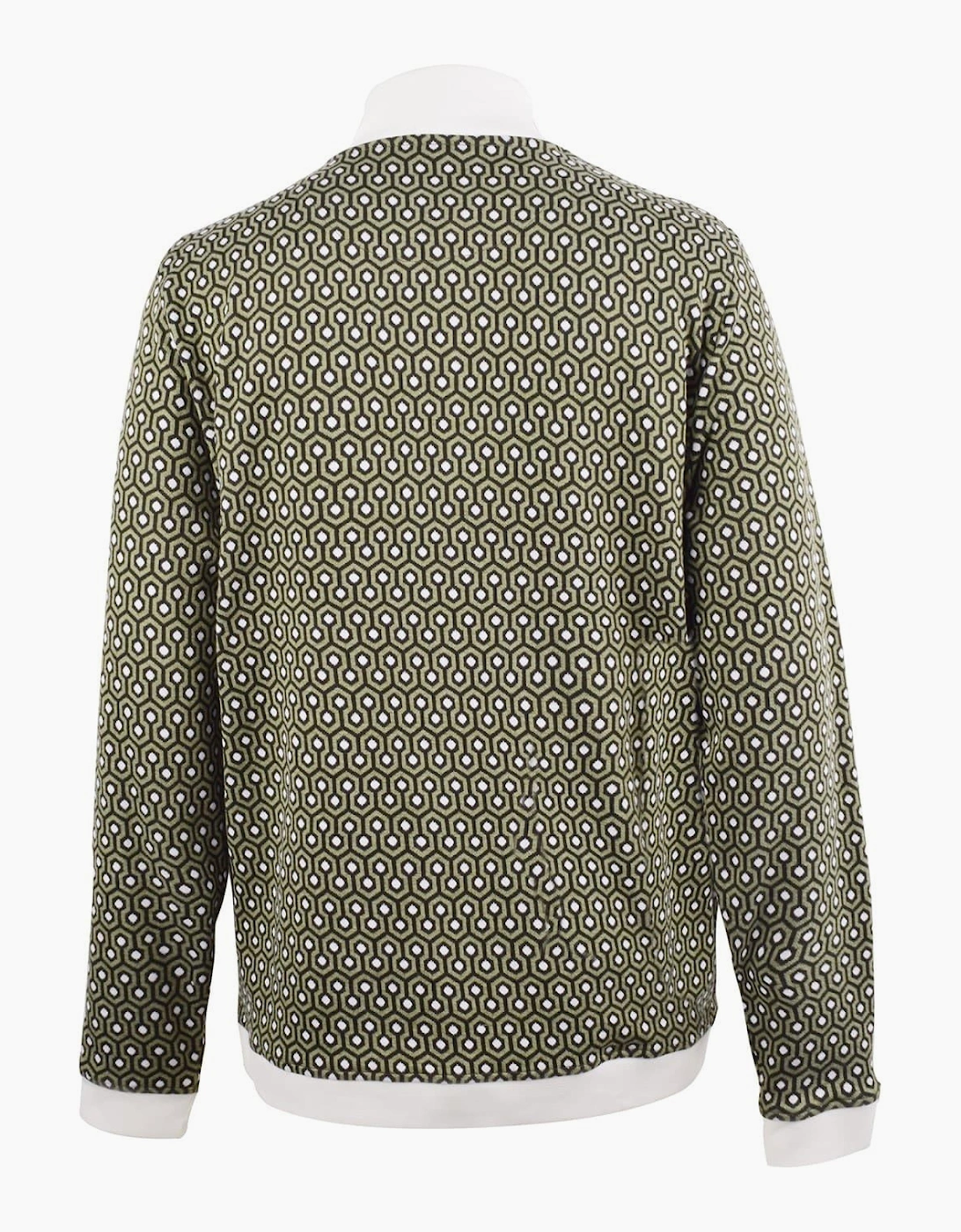 Geo Regular Fit Long Sleeve Zip Neck Athletic